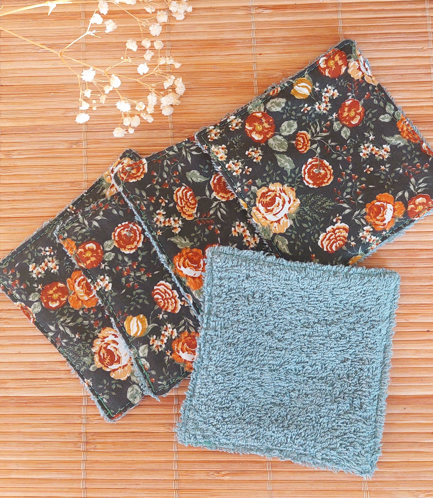 Les lingettes lavables 10x10 cm artisanat français