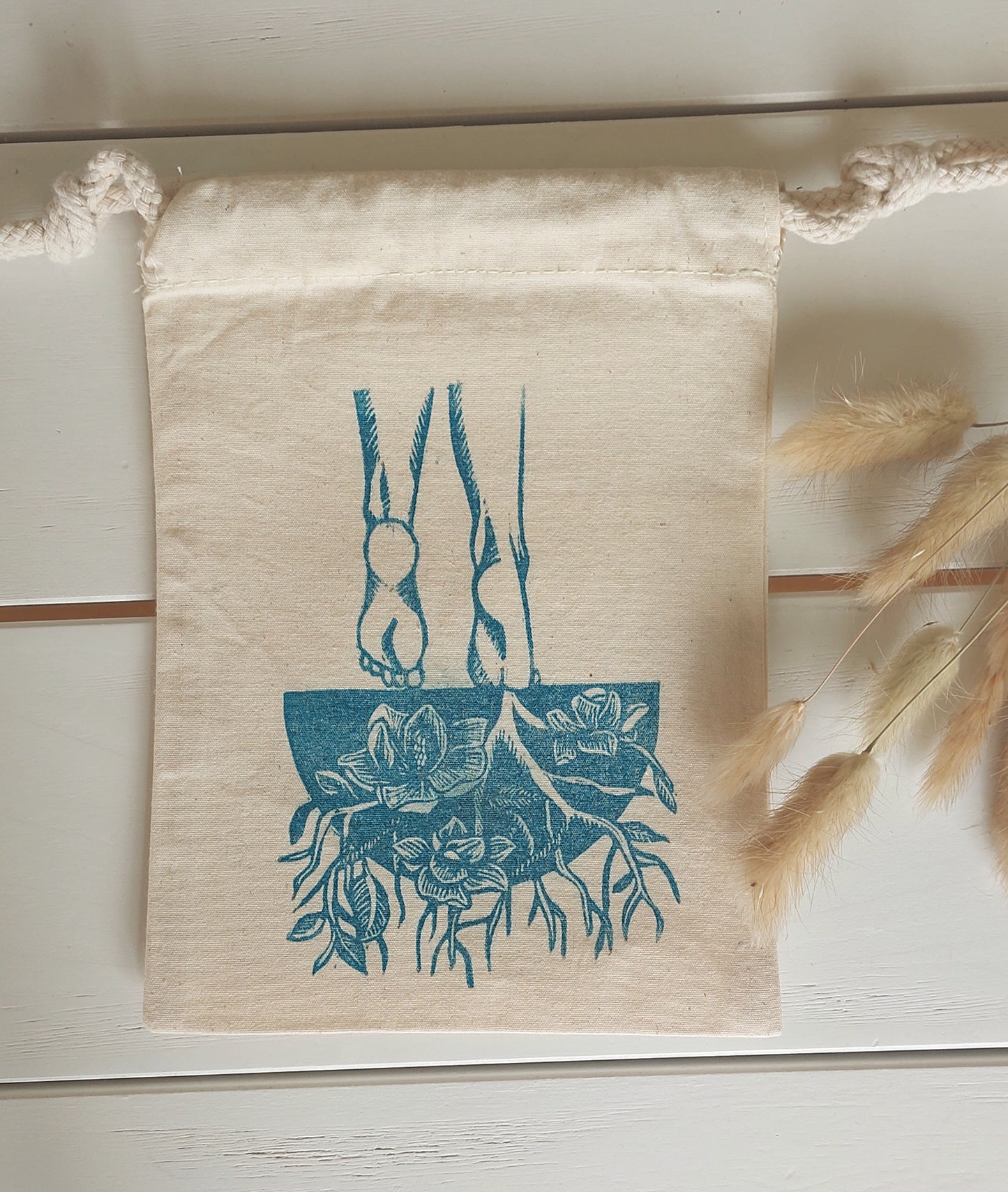 Pochon en coton linogravure