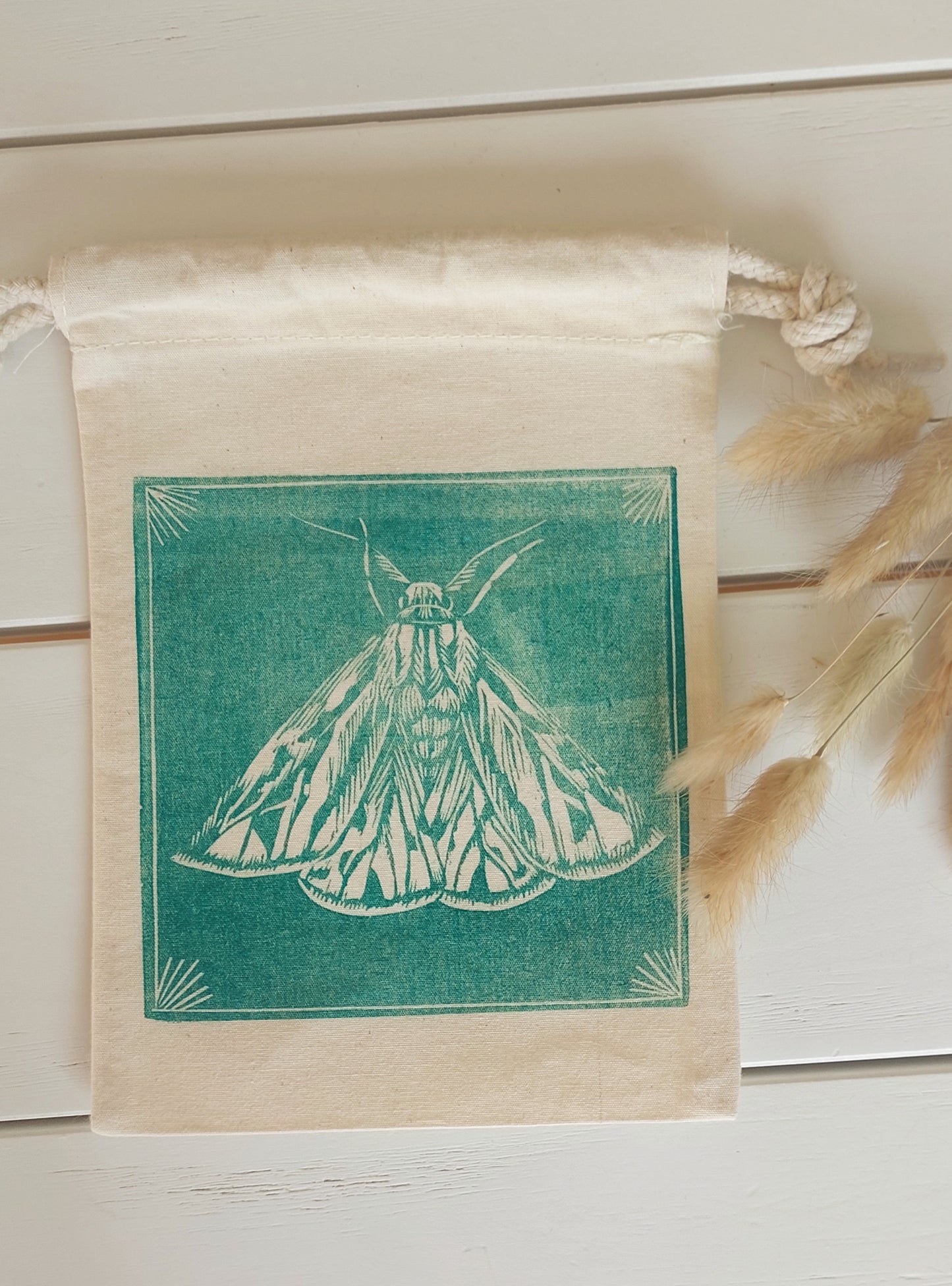 Pochon en coton linogravure