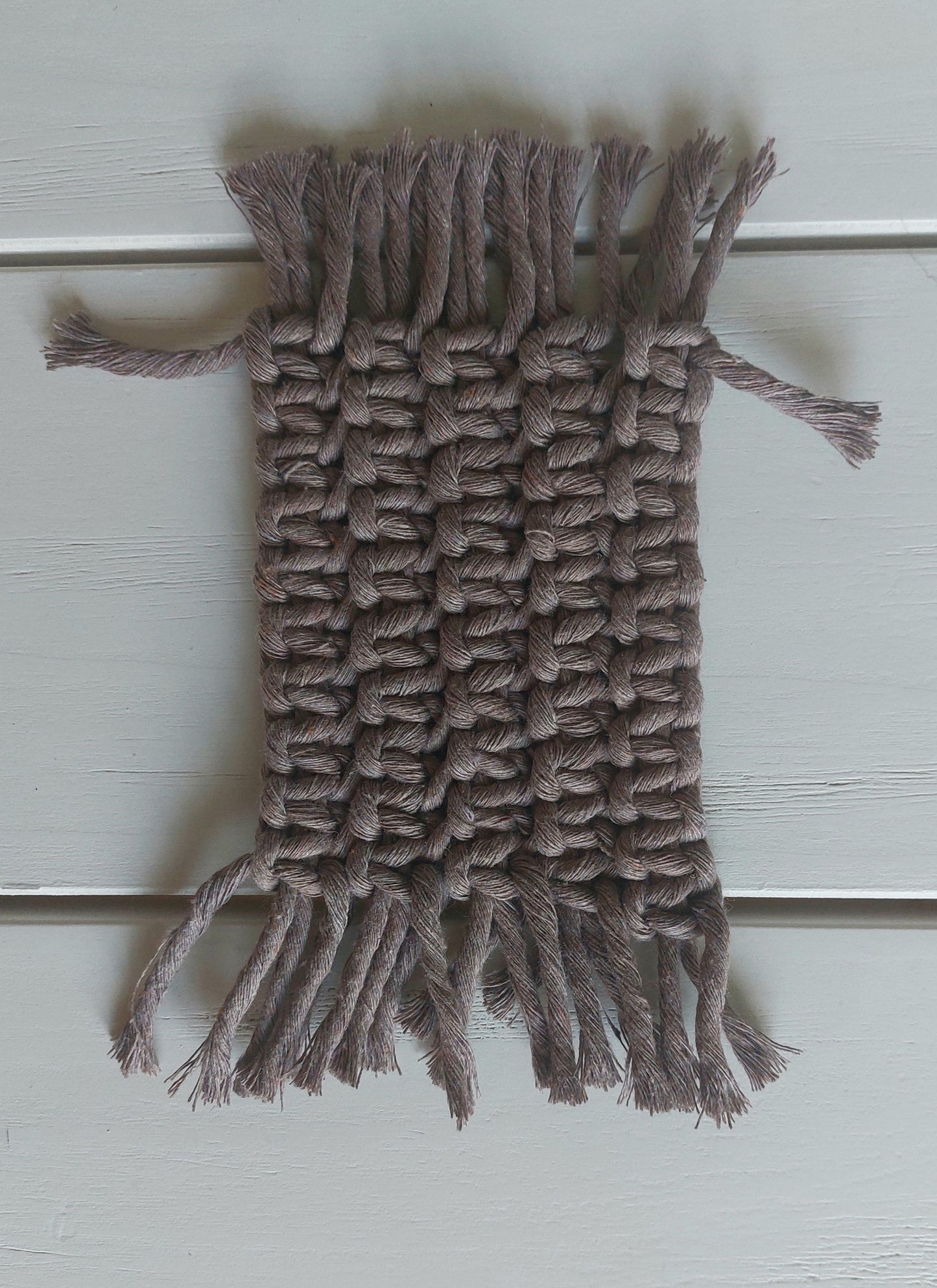 Sous-verre macramé artisanat