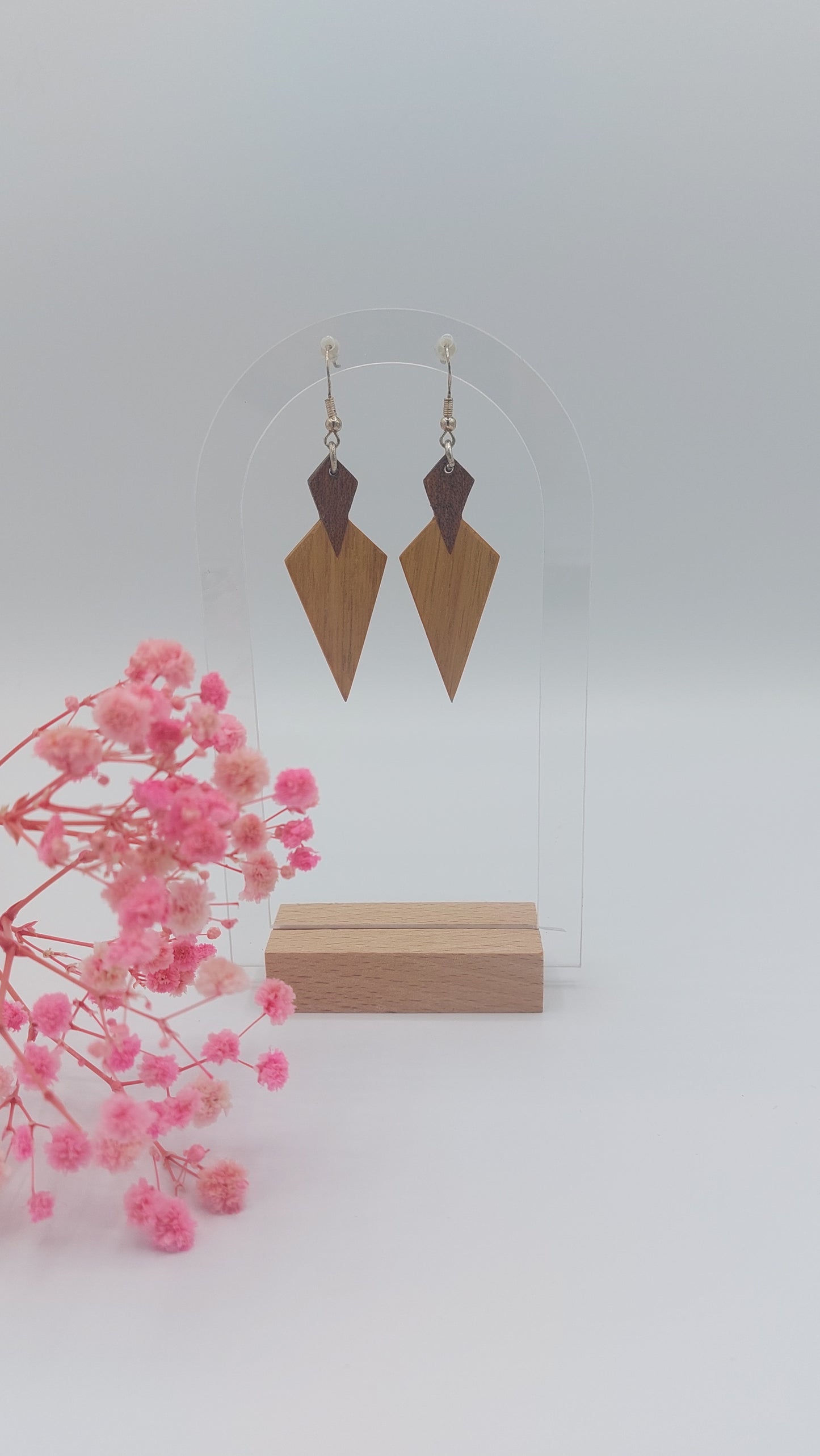 Boucles d'oreilles bois