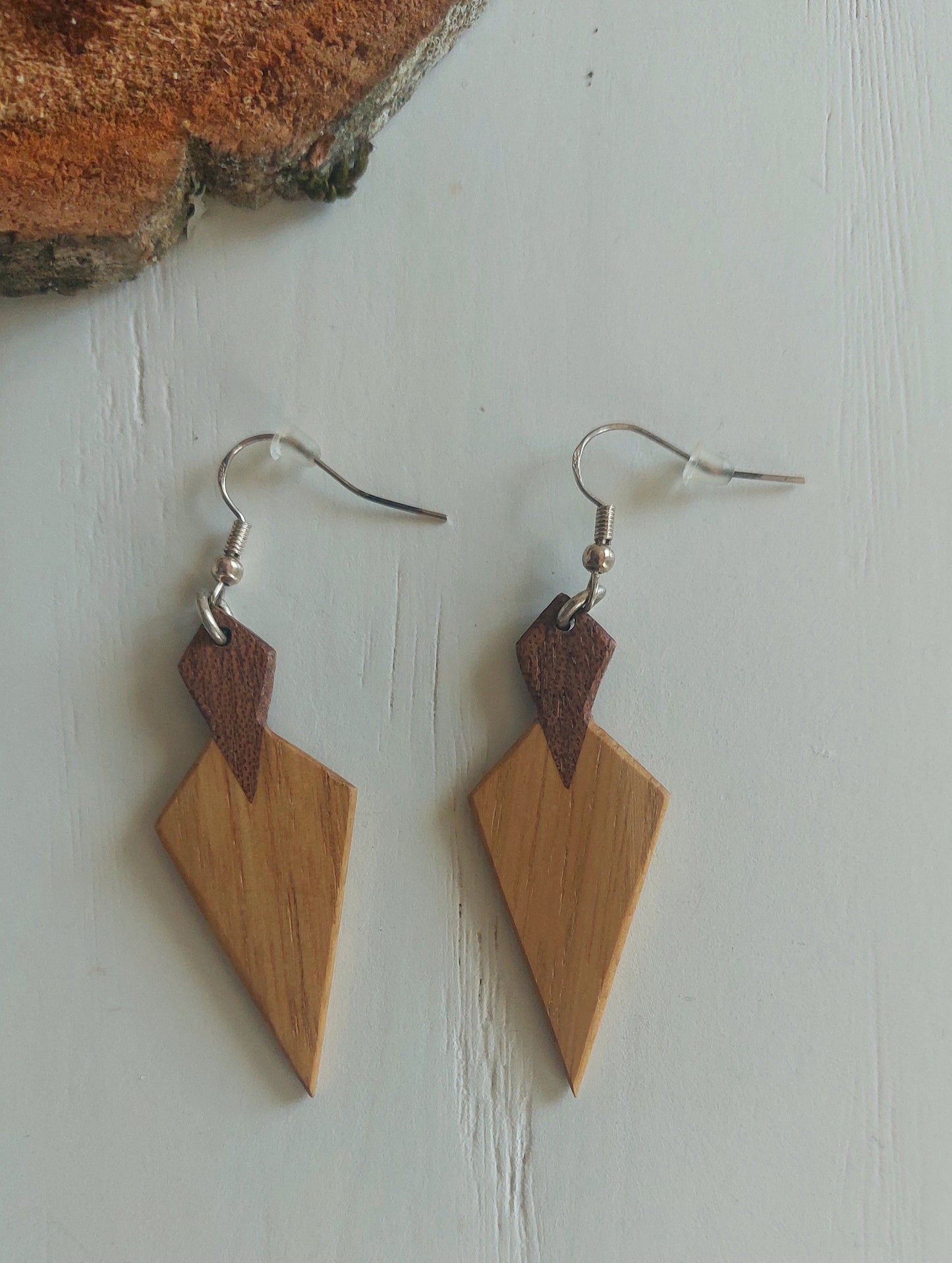 Boucles d'oreilles bois