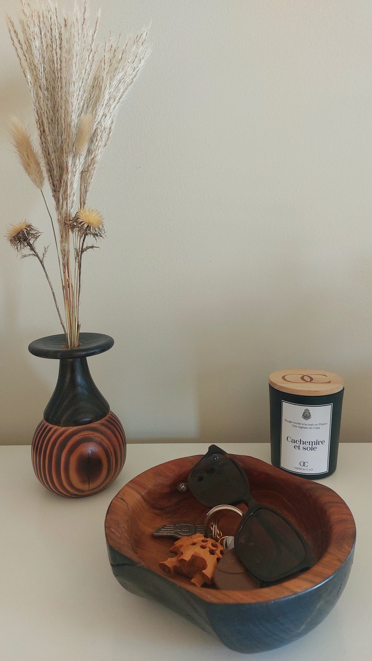 Coupelle ou vide poche en bois de cerisier