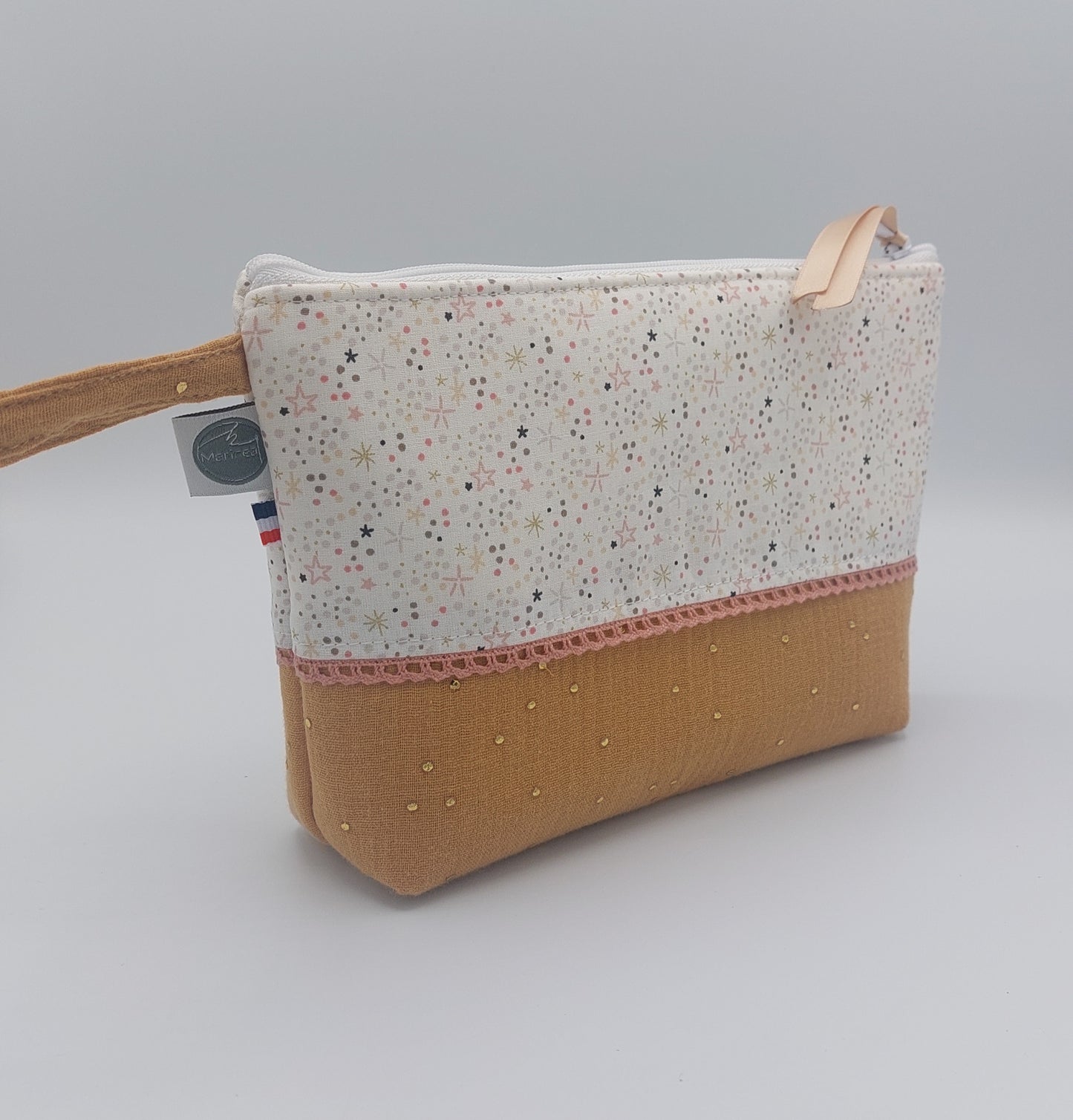 Trousse de toilette bébé doublée, fabrication française (Haute-Loire)