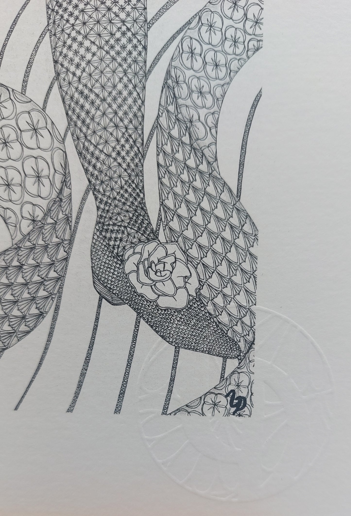 dessin dentelle Pierrot et Colombina par Le Dentelier