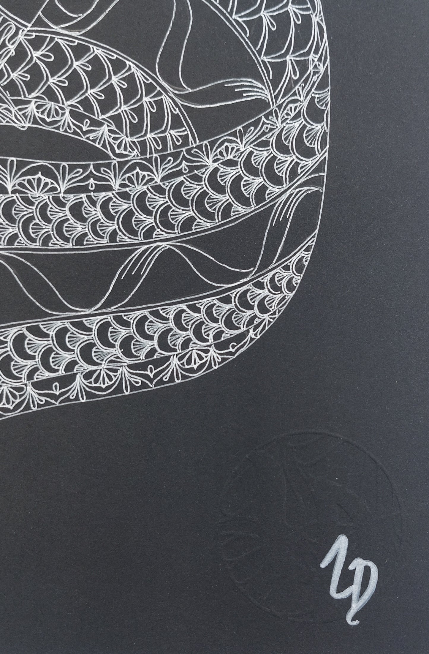 Affiche originale dessin dentelle A4 "Le Fuseau" par Le Dentelier