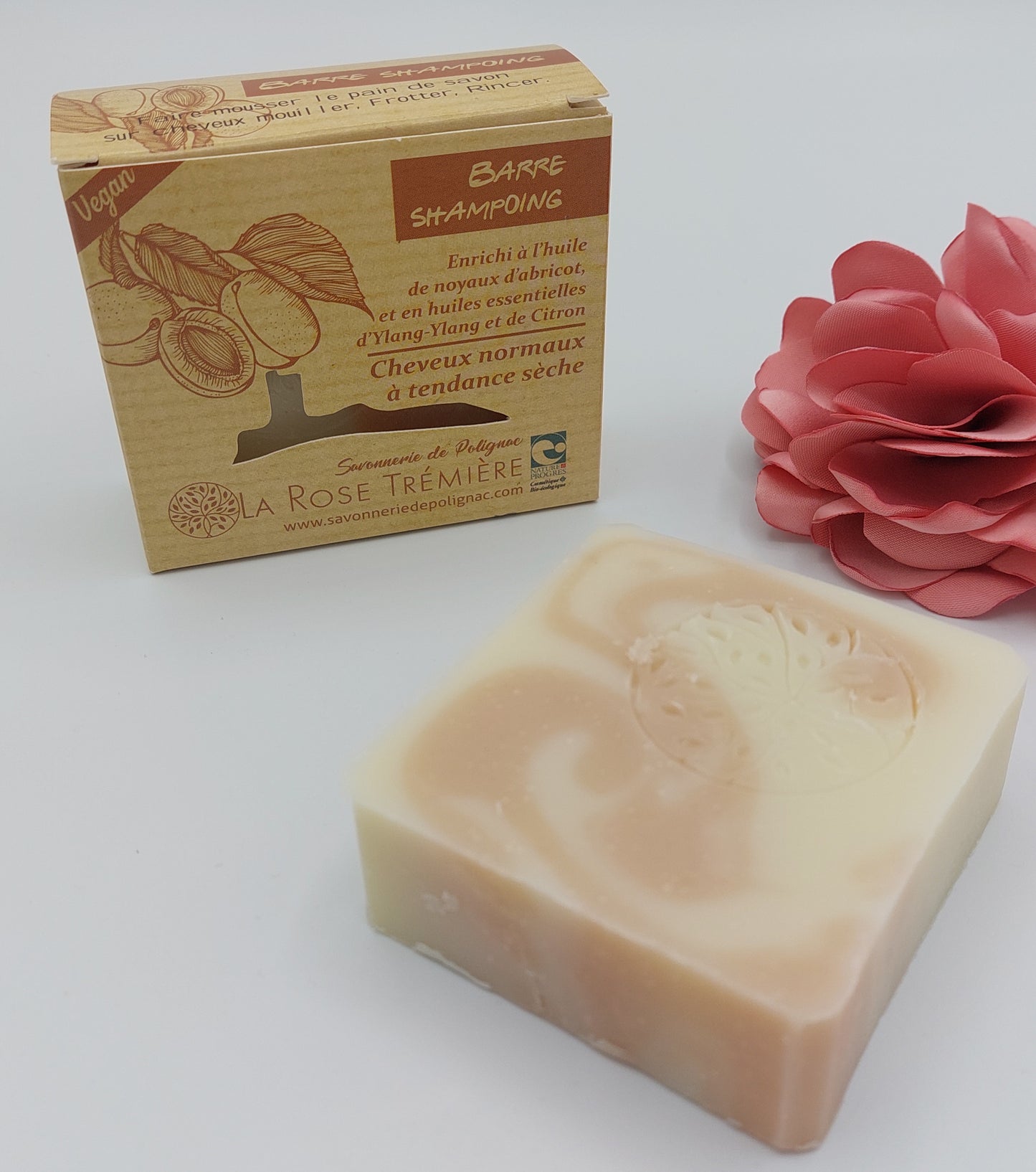 Barre Shampoing solide parfumé aux huiles essentielles d'ylang-ylang et de citron - cosmétique naturelle et Biologique de Haute-Loire