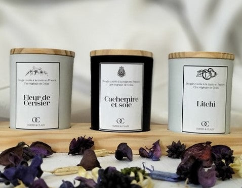 Bougie végétale 150 gr parfum Fleur de Cerisier