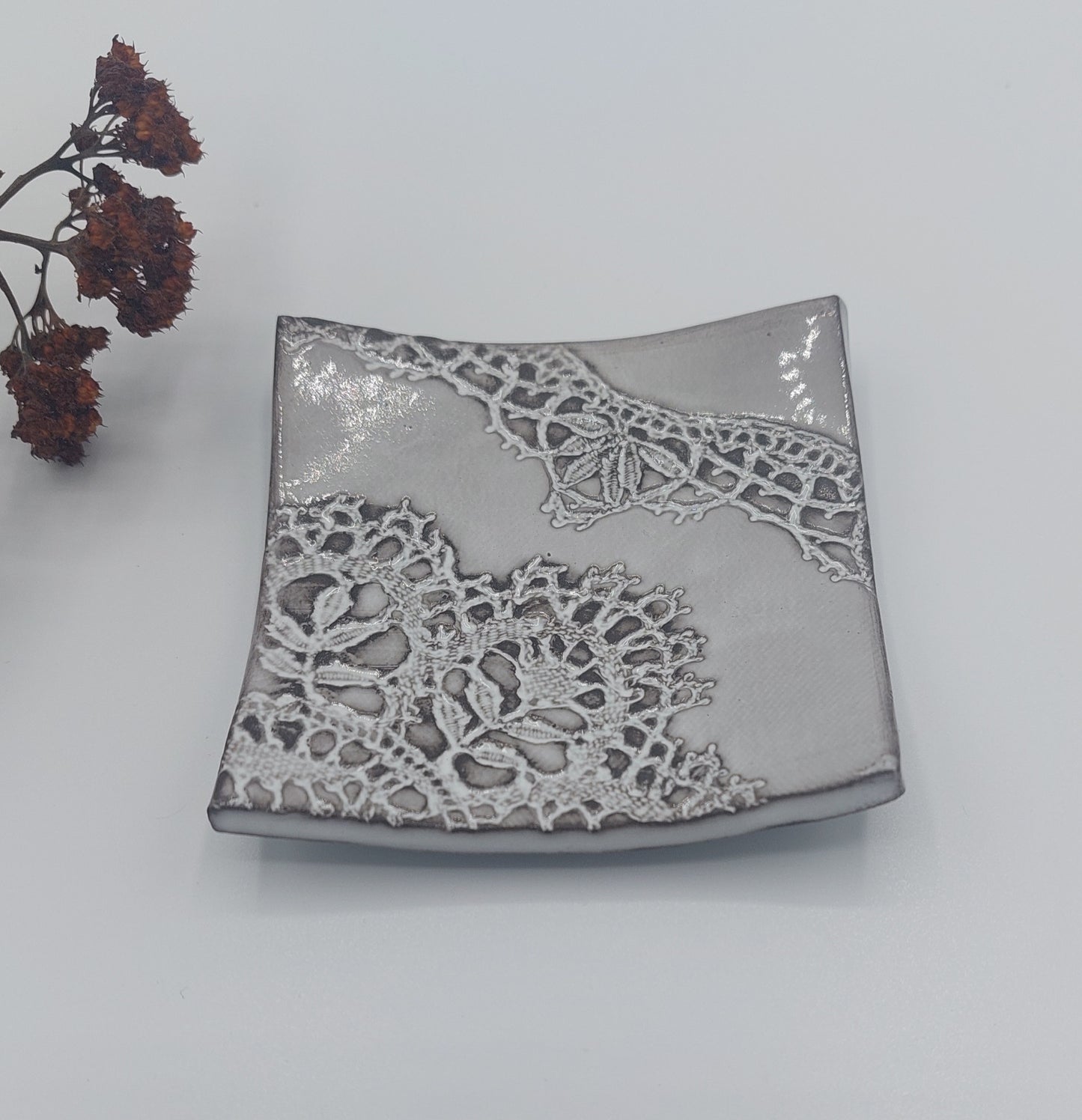 art de la table - coupelle céramique artisanale effet dentelle