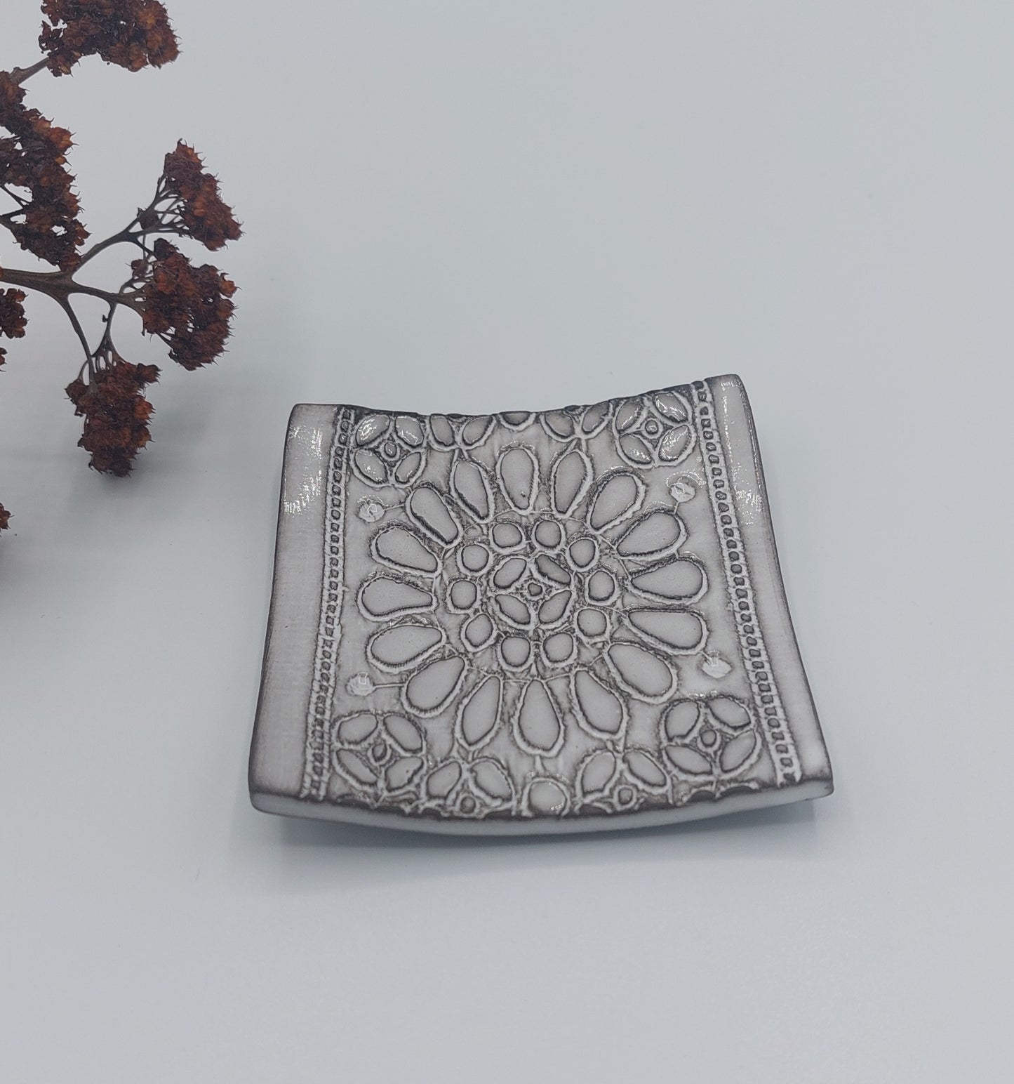 art de la table - coupelle céramique artisanale effet dentelle