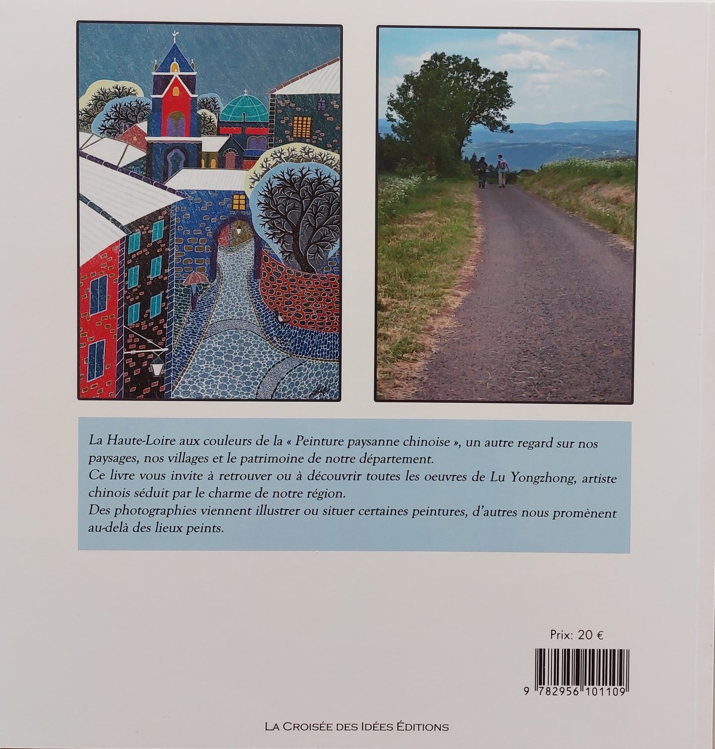 Haute-Loire, un autre regard - dos de couverture Livre Haute-Loire, un autre regard - livre illustré paysages de Haute-loire vu par l'Artiste Lu Yongzhong