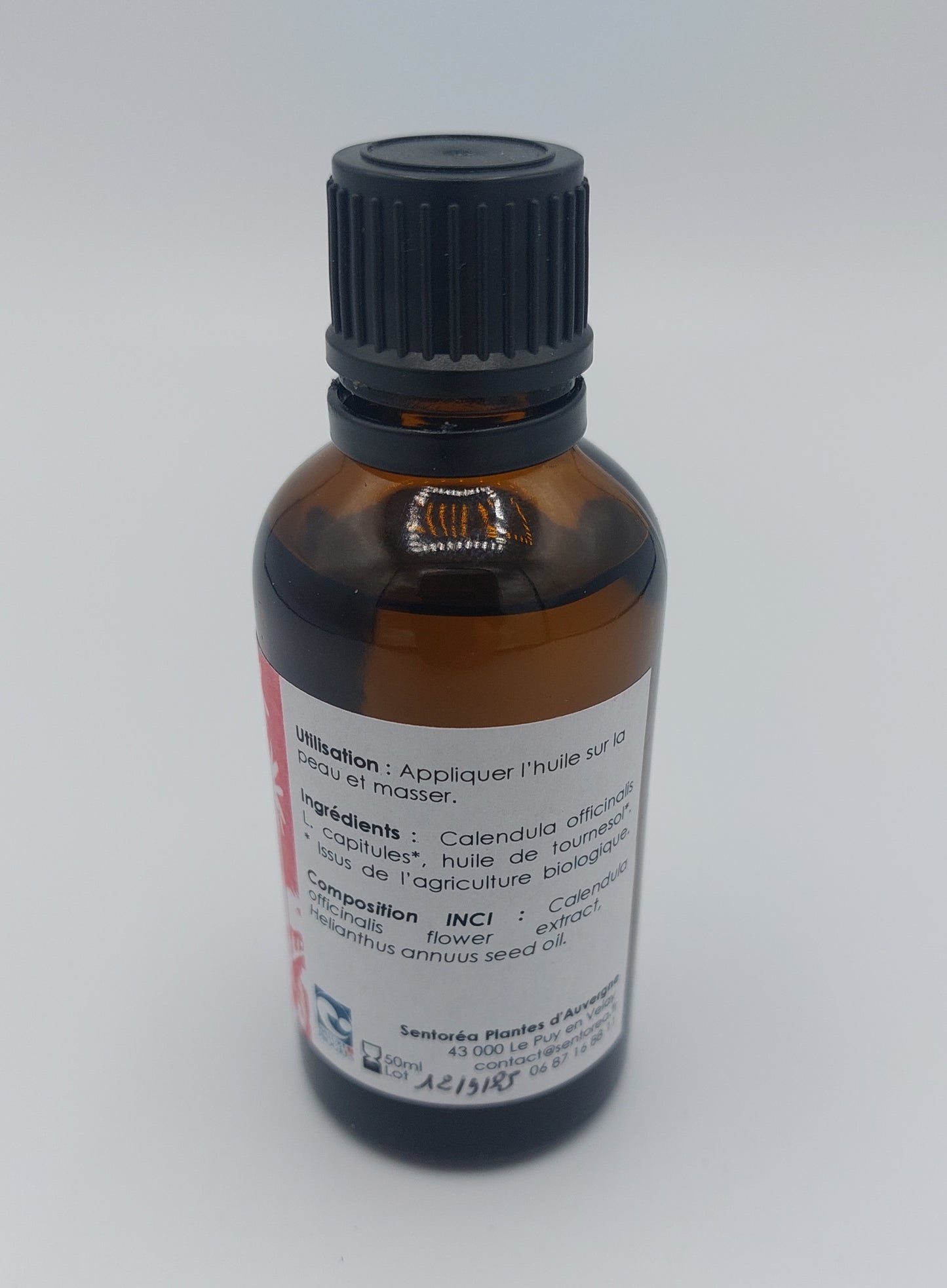huile de massage au Calendula biologique nature et progrès - cultivé en Auvergne - Haute-Loire- huile de soin adultes et enfants peaux sensbles