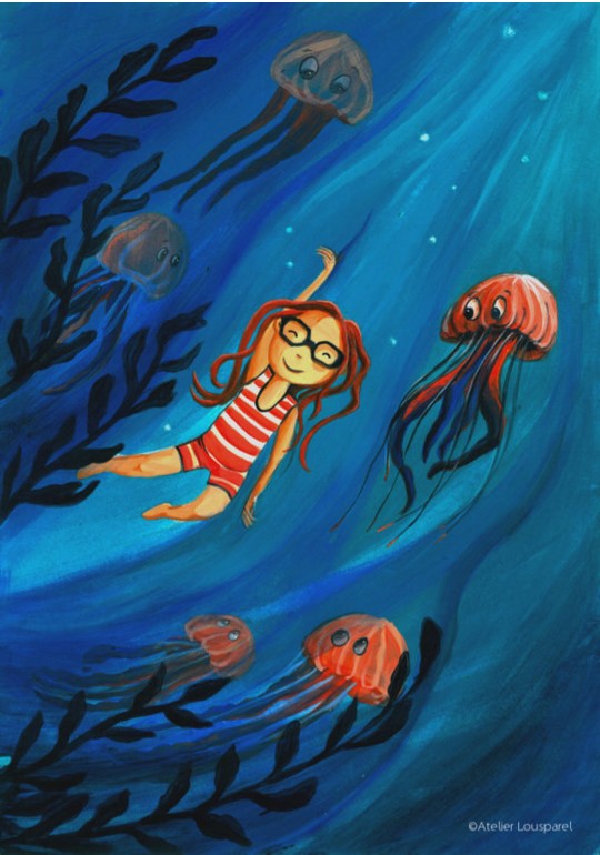 Illustration aquarelle enfant A3