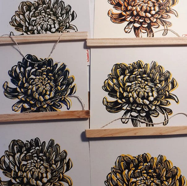 Kakémonos en linogravure