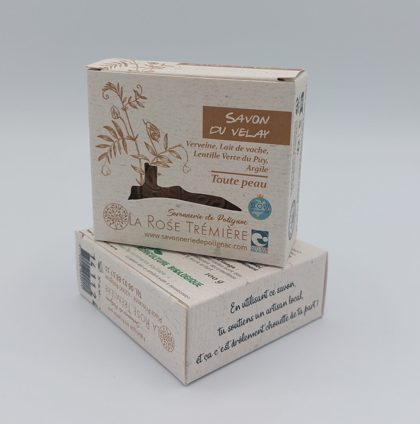 Savon du Velay à la lentilles vertes du Puy. Cosmétique bio nature et progres fabriqué en Auvergne