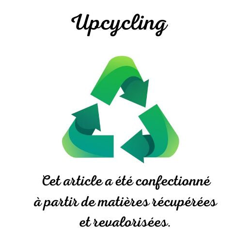 Article zéro déchet conçu à partir de matières recyclées. artisanat français ( Haute-Loire) Pecata.fr