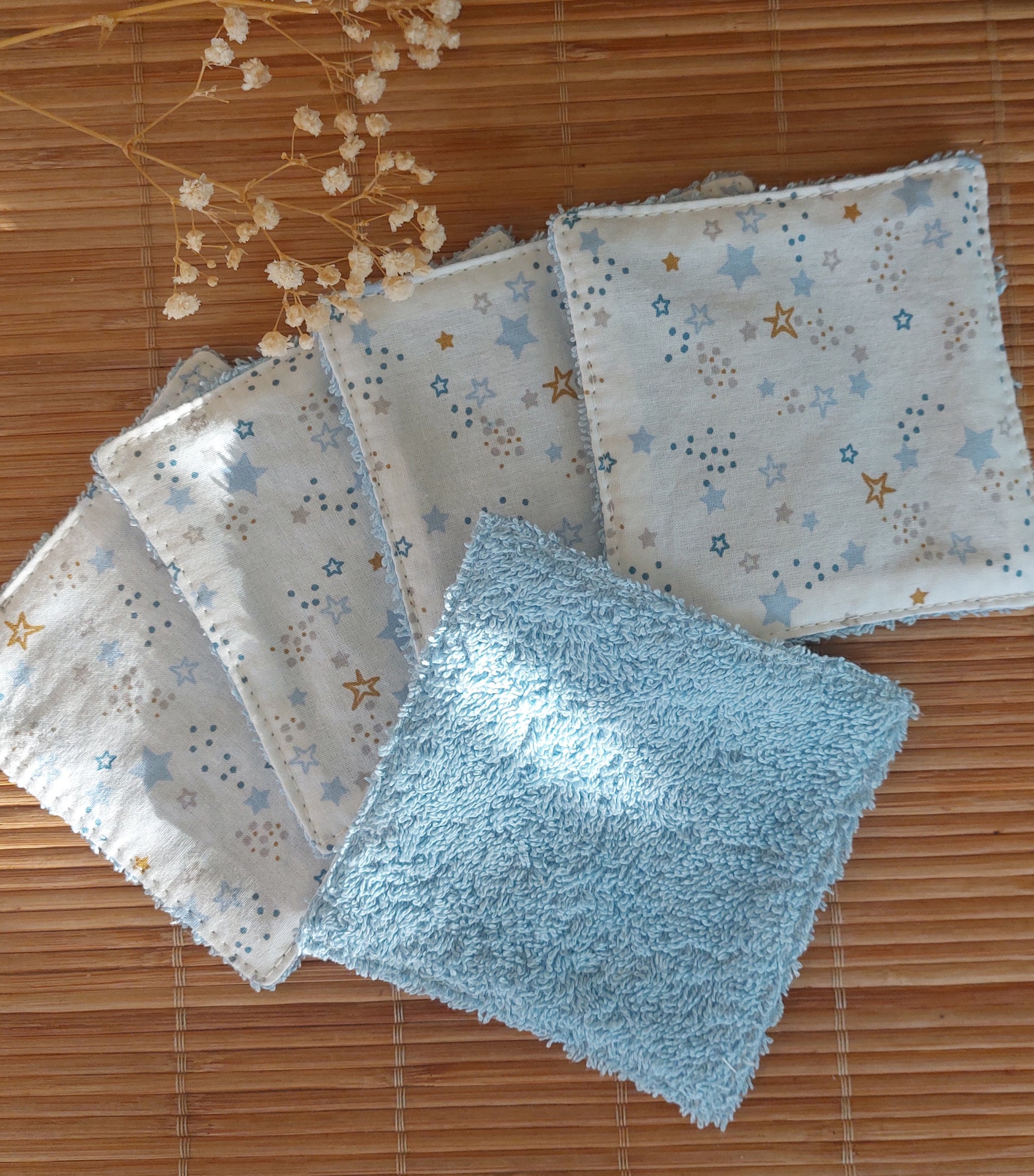 Lingettes lavables 10x10 cm - spécial enfants