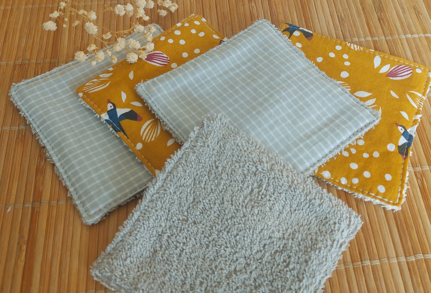 Lingettes lavables 10x10 cm