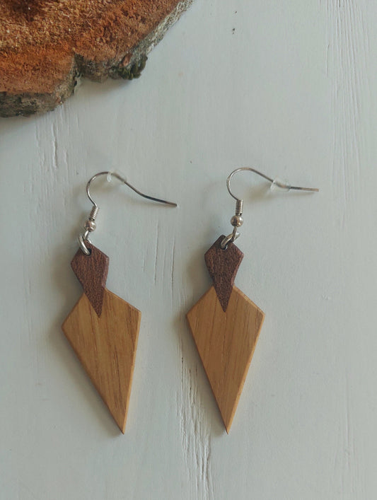 Boucles d'oreilles bois