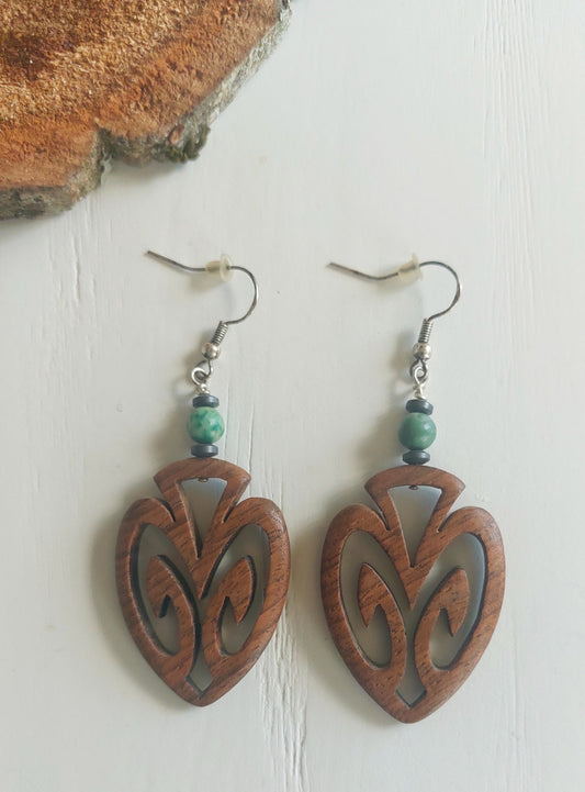 Boucles d'oreilles "Coeur" artisanat local