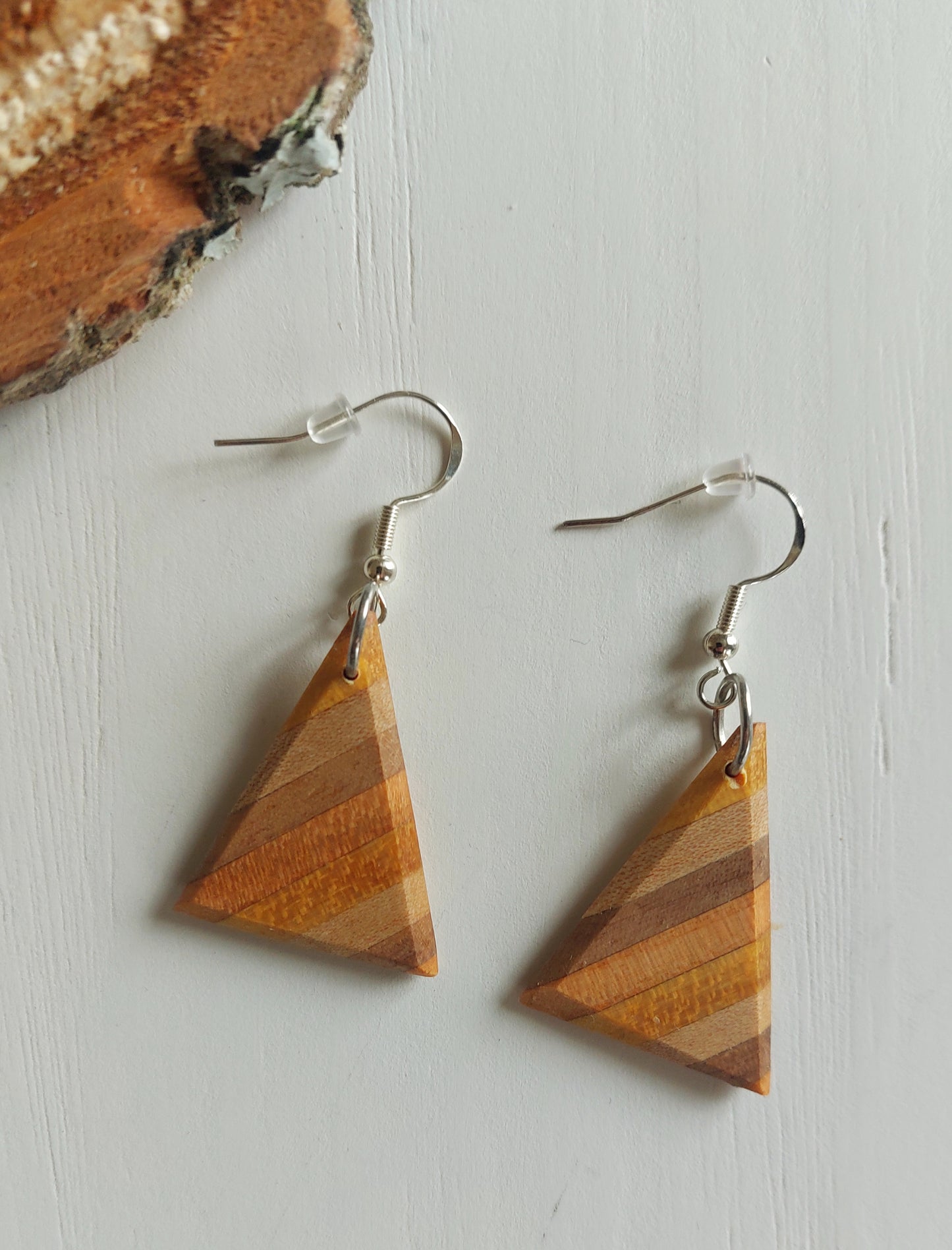 Boucles d'oreilles bois