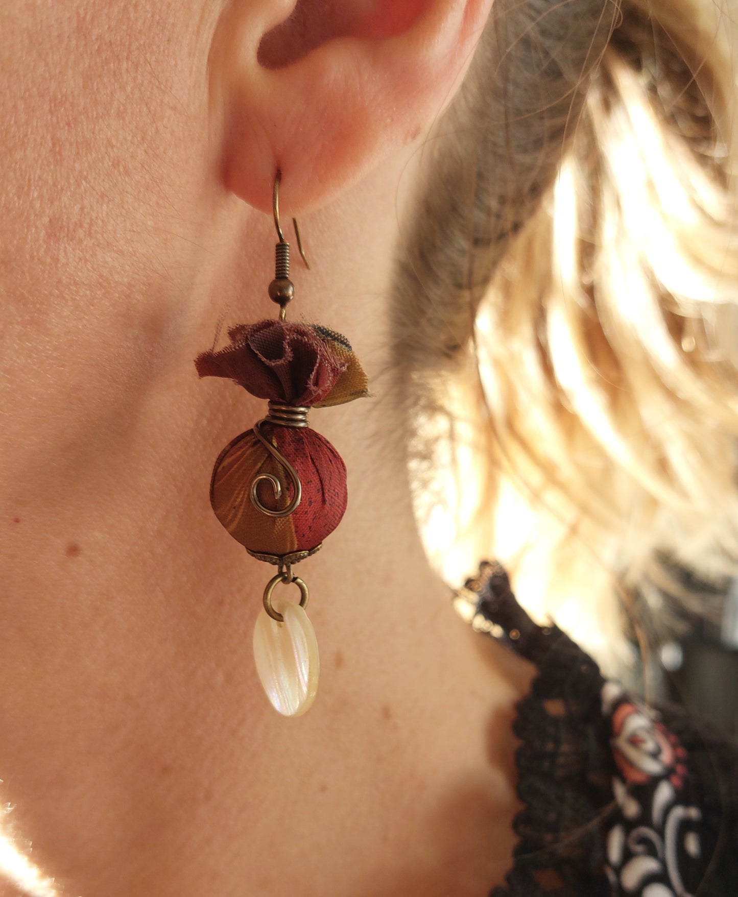 Boucles d’oreilles fantaisie upcyclées