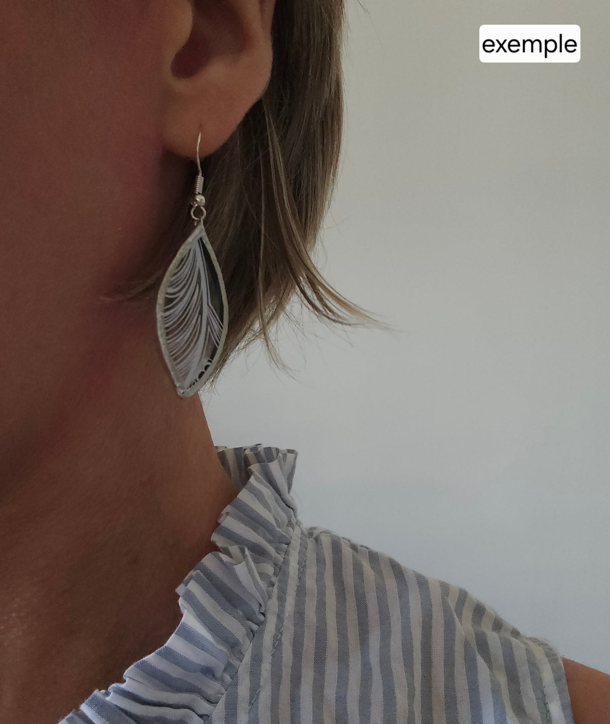 Boucles d'oreilles en verre upcyclé Création Vart