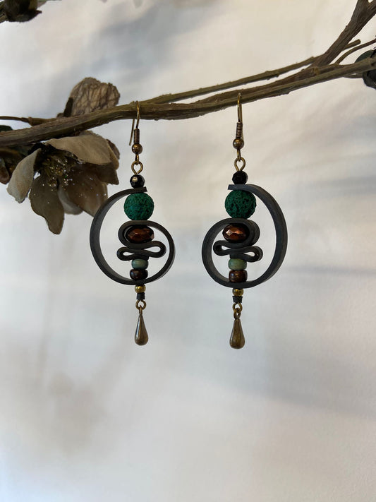 Boucles d’oreilles upcyclées