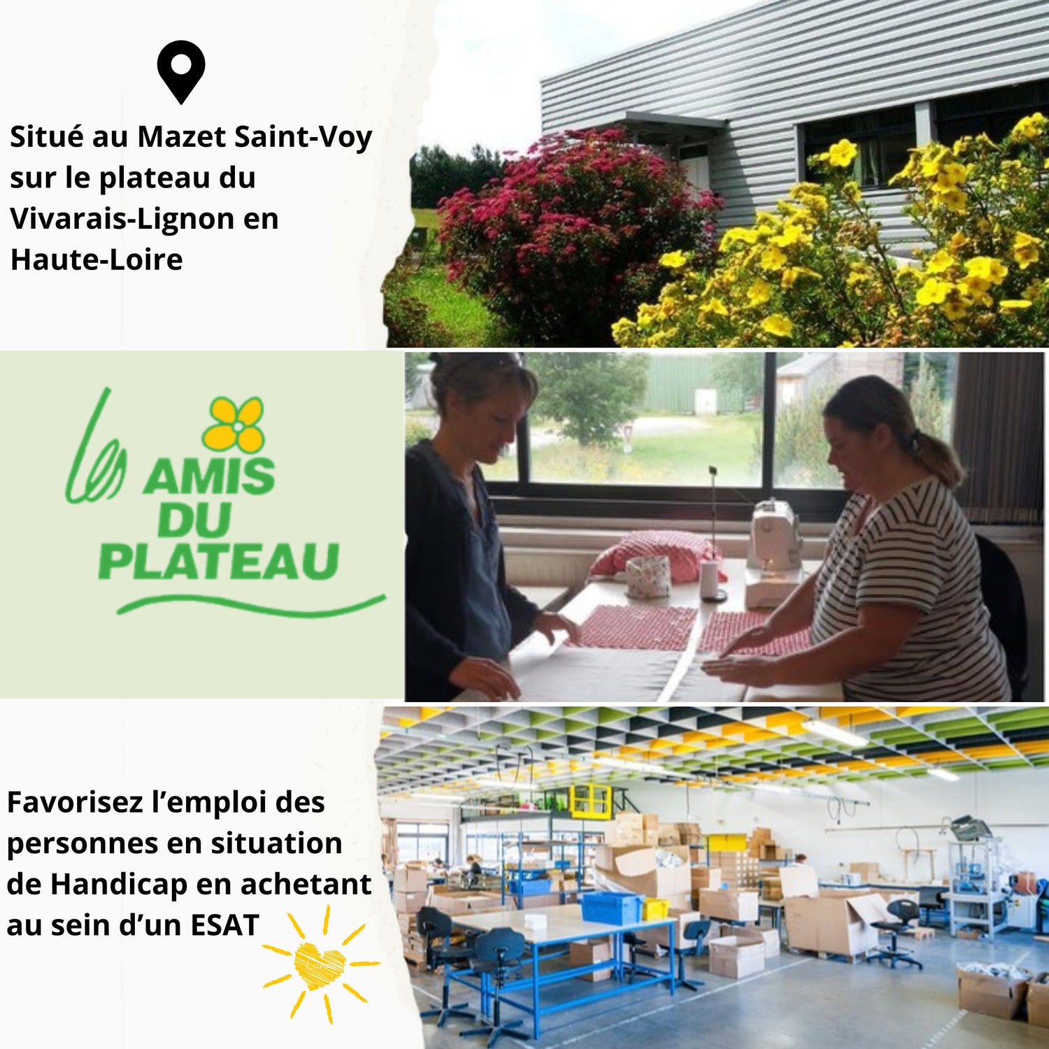 Esat les amis du Plateau - Mazet Saint Voy (Haute-Loire) - confections artisanales et solidaires.