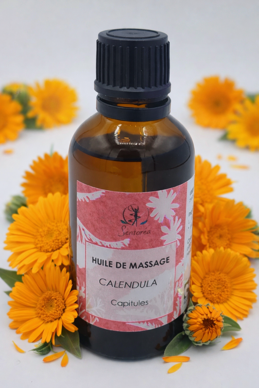 Huile calendula naturelle - fabrication artisanale et locale - certifiée biologique - Nature et Progrès - sans parfum - 