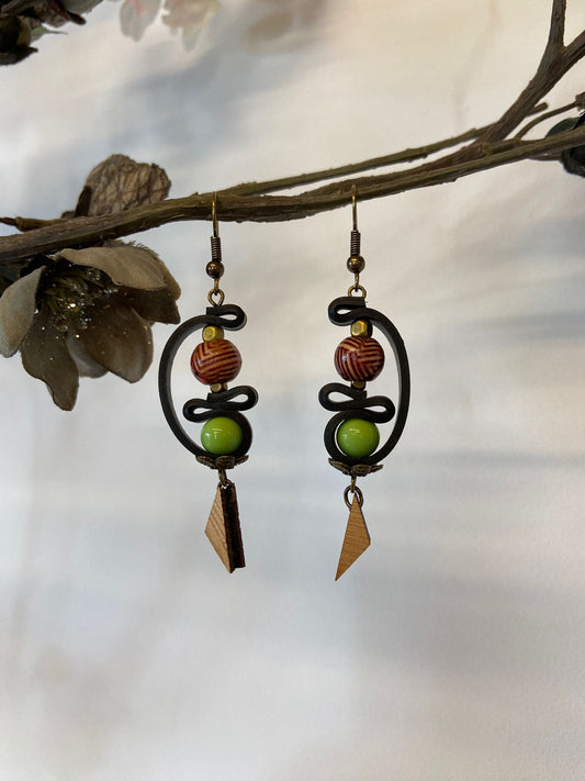 Boucles d’oreilles upcyclées