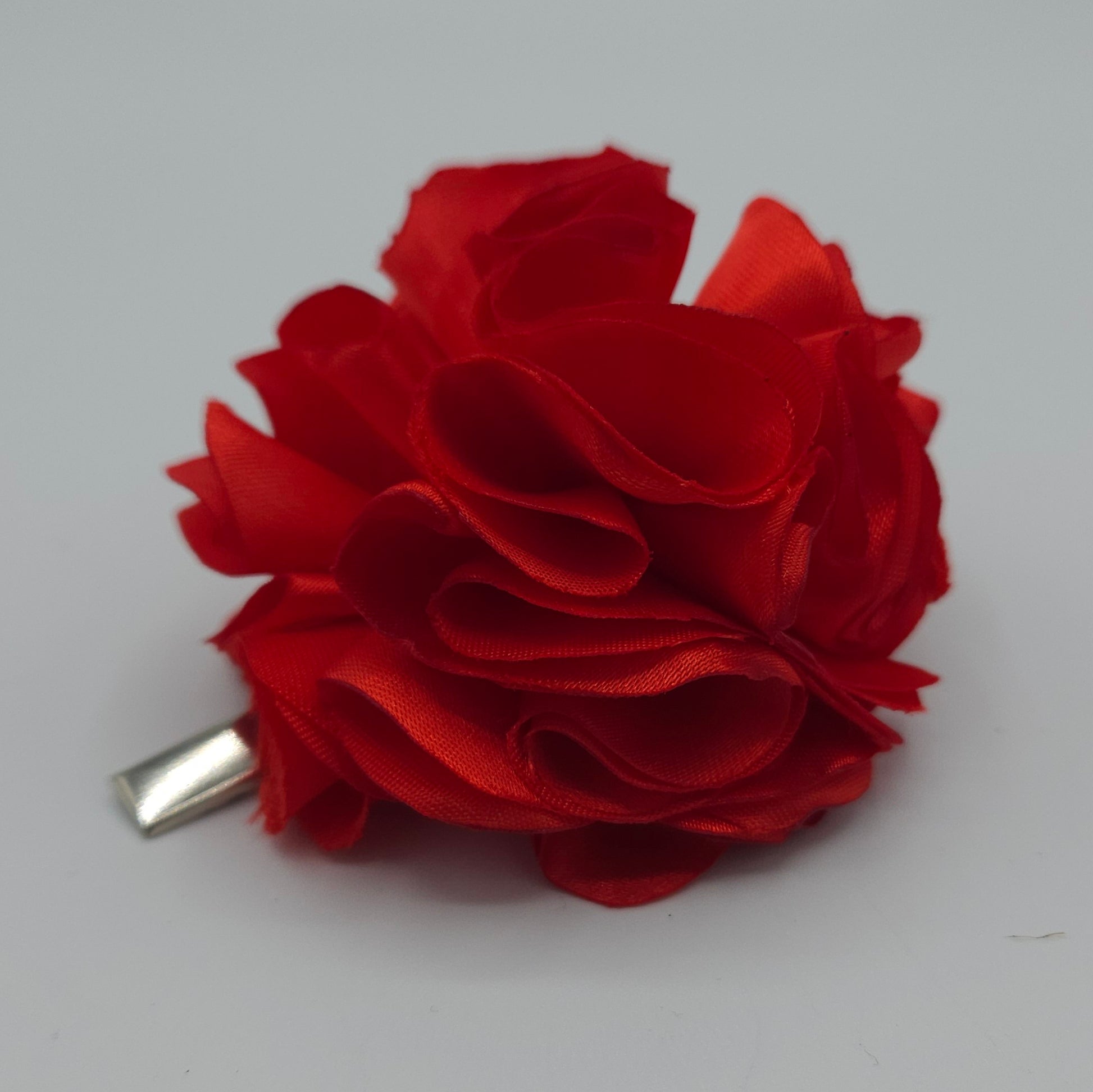 Barrette à cheveux ou pince à cheveux rouge - Flamenco danse - fabrication artisanale de Haute-Loire - France - Style bohème chic