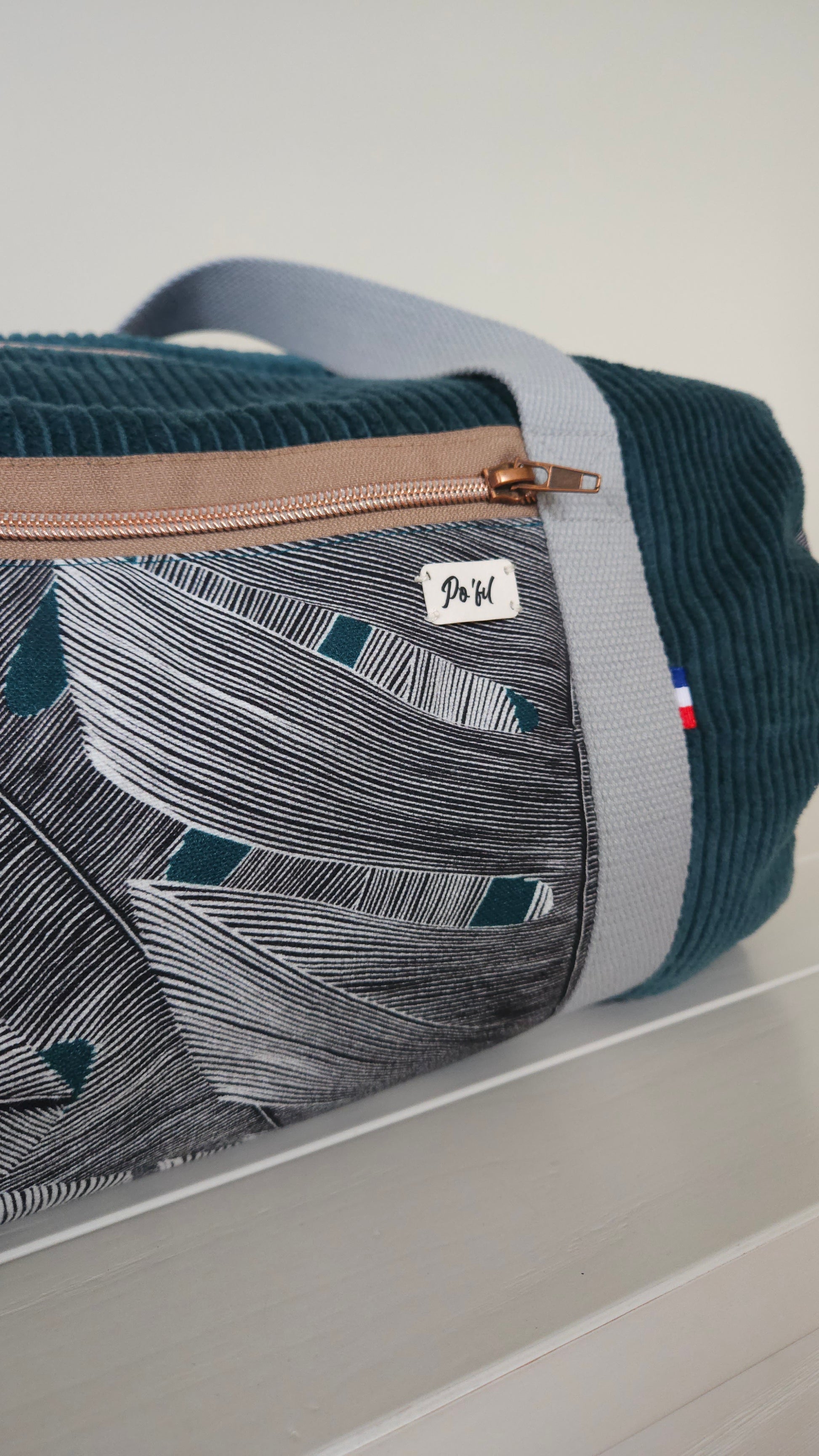Sac polochon en velours côtelé Po'Fil