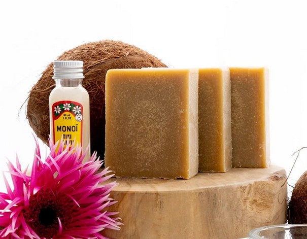 Savon surgras "ORA" Coco-Monoï - fabrication artisanale Haute-Loire - senteur exotique - 