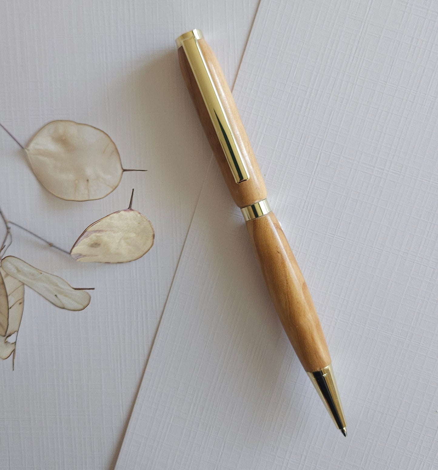 Stylo à bille en bois tourné avec étui - PECATA