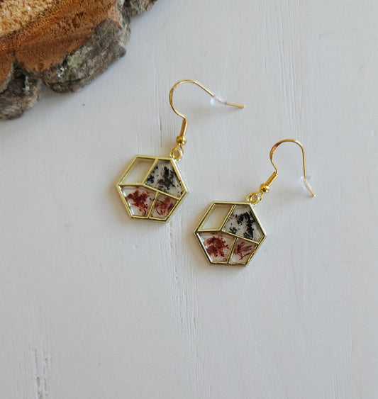 Boucles d'oreilles bois et résine Au fil du Bois