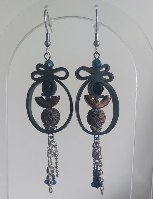 boucles d'oreilles upcycling