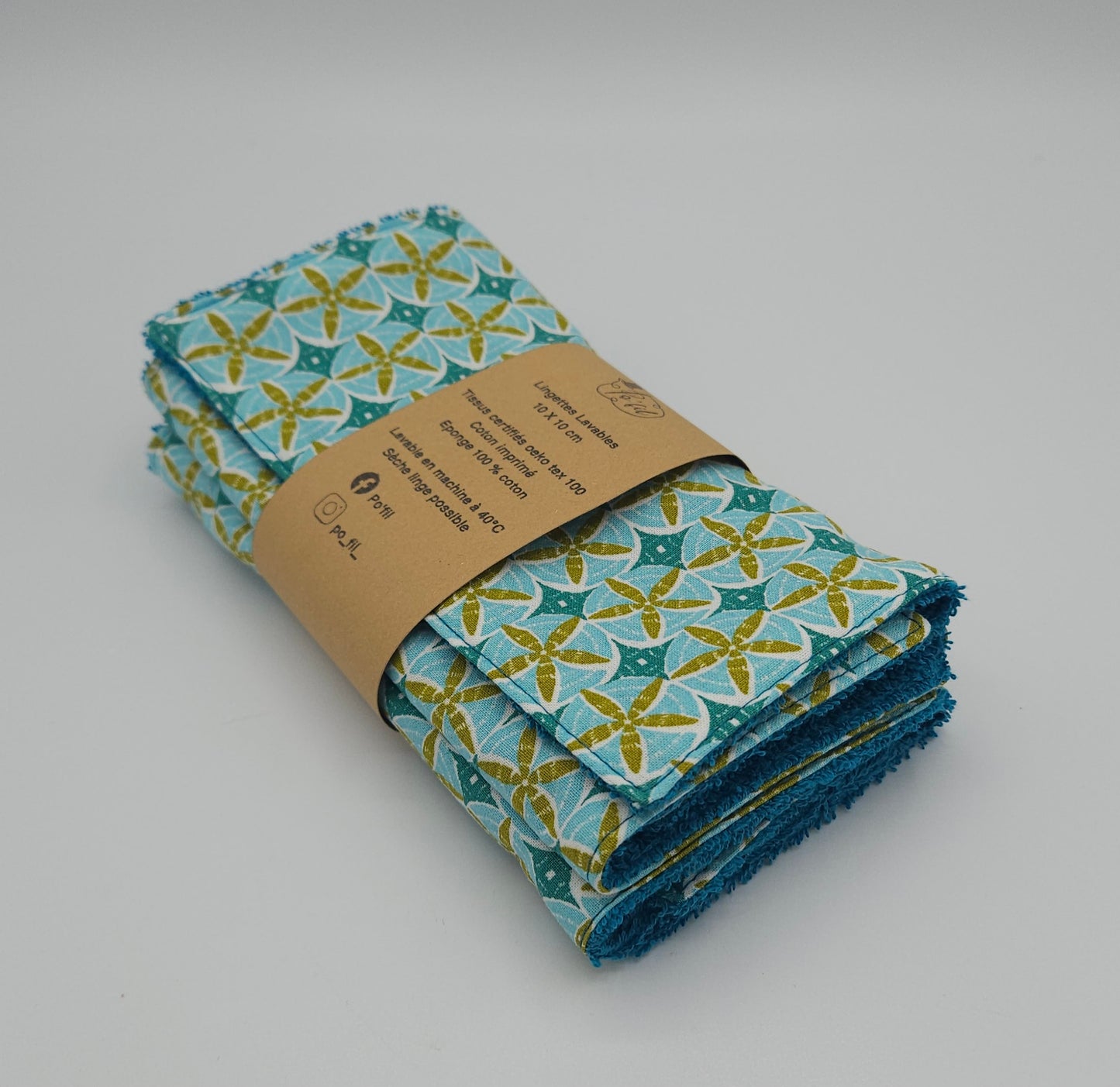 kit de cuisine pour une consommation zéro déchet. essuie-tout lavable kit Pecata, artisanat éthique et local