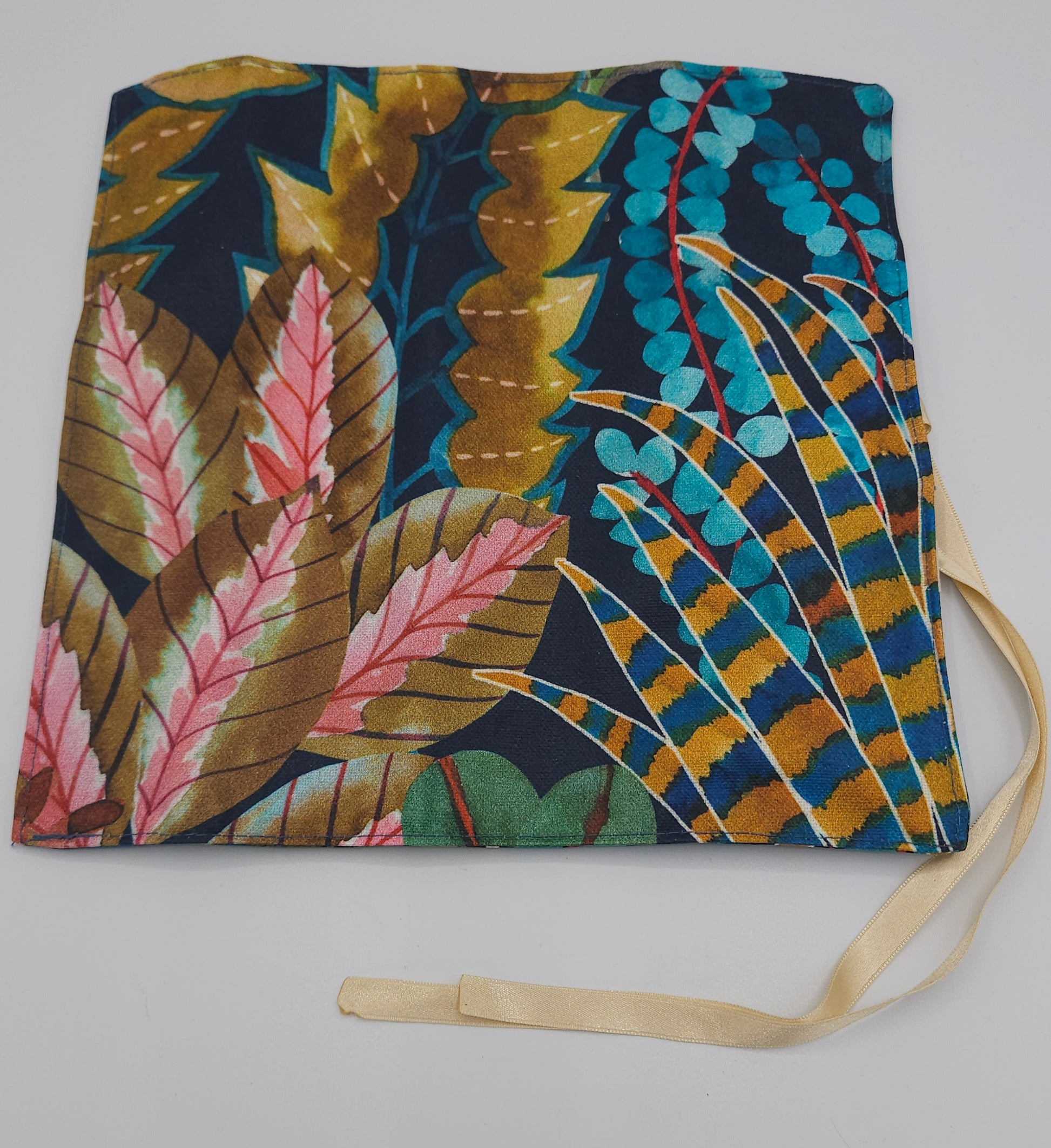 pochette à couverts -  Tissus coton enduit imperméable. modèle unique. fabrication artisanale et locale de Haute-Loire.